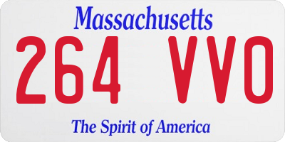 MA license plate 264VV0
