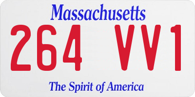 MA license plate 264VV1