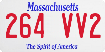 MA license plate 264VV2