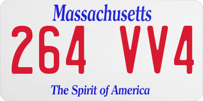 MA license plate 264VV4