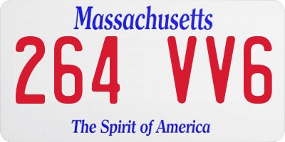 MA license plate 264VV6