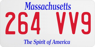 MA license plate 264VV9