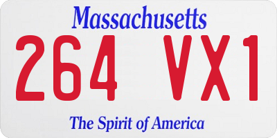 MA license plate 264VX1