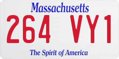 MA license plate 264VY1