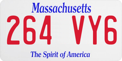 MA license plate 264VY6