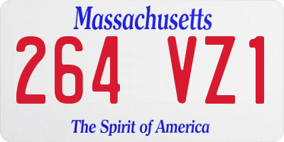 MA license plate 264VZ1