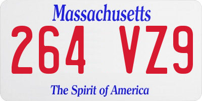 MA license plate 264VZ9