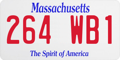 MA license plate 264WB1