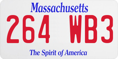 MA license plate 264WB3