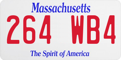 MA license plate 264WB4