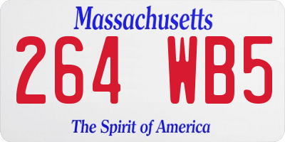 MA license plate 264WB5