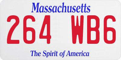 MA license plate 264WB6