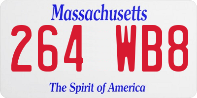 MA license plate 264WB8