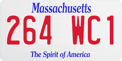 MA license plate 264WC1