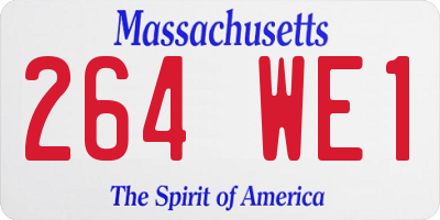 MA license plate 264WE1