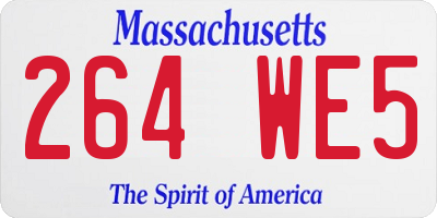 MA license plate 264WE5