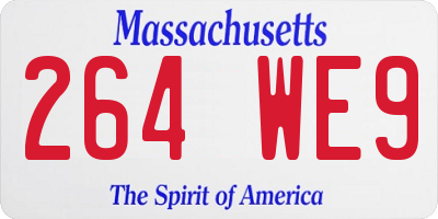 MA license plate 264WE9