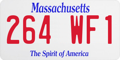 MA license plate 264WF1