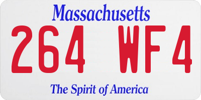 MA license plate 264WF4