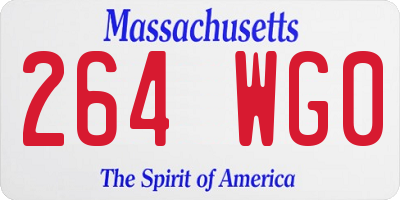 MA license plate 264WG0