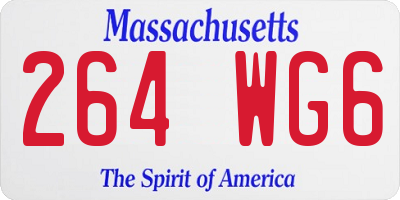 MA license plate 264WG6