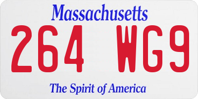 MA license plate 264WG9