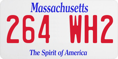 MA license plate 264WH2