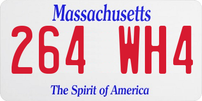 MA license plate 264WH4