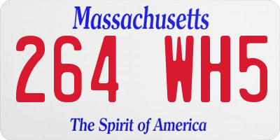 MA license plate 264WH5