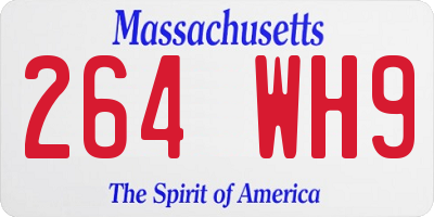 MA license plate 264WH9