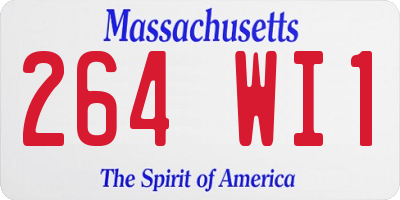 MA license plate 264WI1