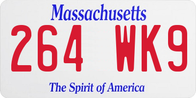 MA license plate 264WK9