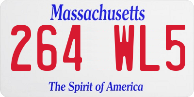 MA license plate 264WL5