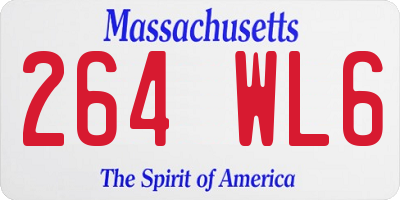 MA license plate 264WL6