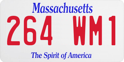 MA license plate 264WM1