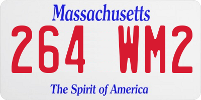 MA license plate 264WM2