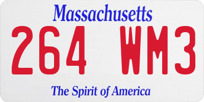 MA license plate 264WM3