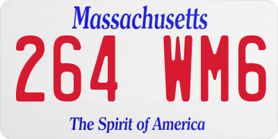 MA license plate 264WM6