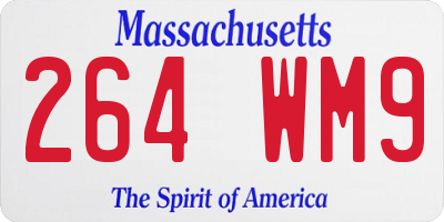 MA license plate 264WM9