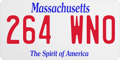 MA license plate 264WN0