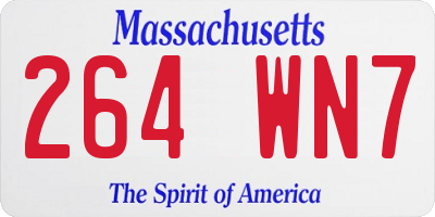 MA license plate 264WN7