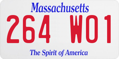 MA license plate 264WO1