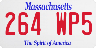 MA license plate 264WP5