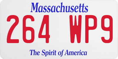 MA license plate 264WP9