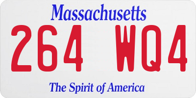 MA license plate 264WQ4