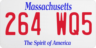 MA license plate 264WQ5