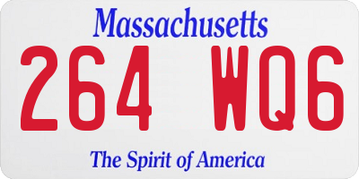 MA license plate 264WQ6