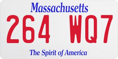 MA license plate 264WQ7