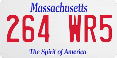 MA license plate 264WR5
