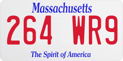 MA license plate 264WR9